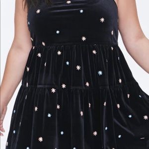 Velvet Tiered Mini Dress NWT